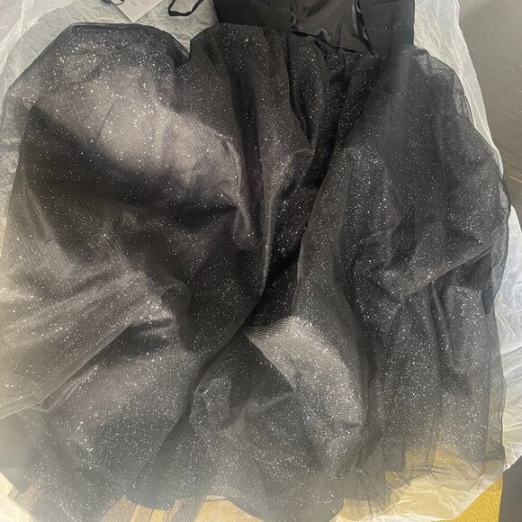 SALE NWT J'Adore Dresses J24073 Sparkle Tulle Homecoming Dress Black Size 4 - Picture 7 of 8